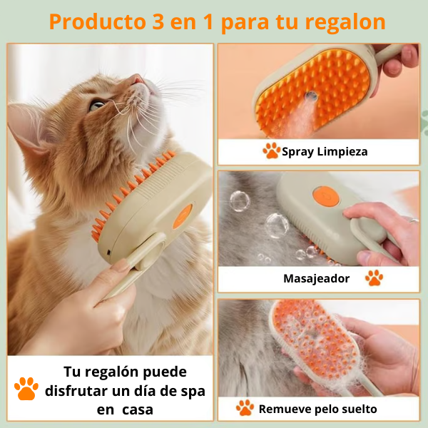 😺 Cepillo a Vapor, ¡Dale un día de spa en casa a tu Regalón! 🐶