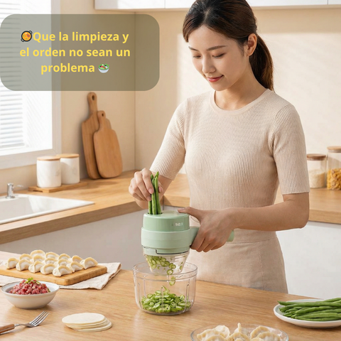 ¡Disfruta de más tiempo con cortador de verduras 4 en 1!