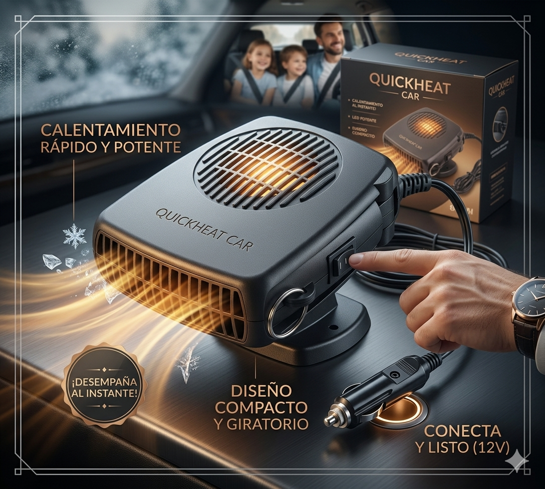 ¡Empieza tranquilo tu mañana, calefactor portatil para auto!