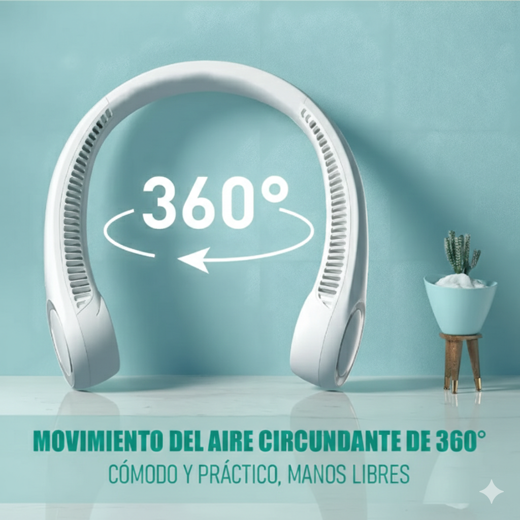 ¡Combate el calor con estilo Ventilador De Cuello Portatil!