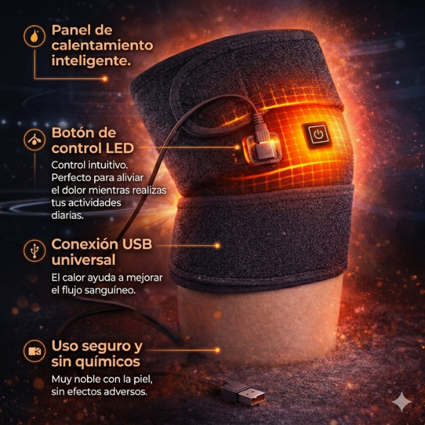 ¡Rodillera Térmica Ajustable vuelve a caminar con confianza!