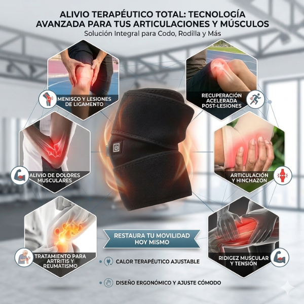 ¡Rodillera Térmica Ajustable vuelve a caminar con confianza!